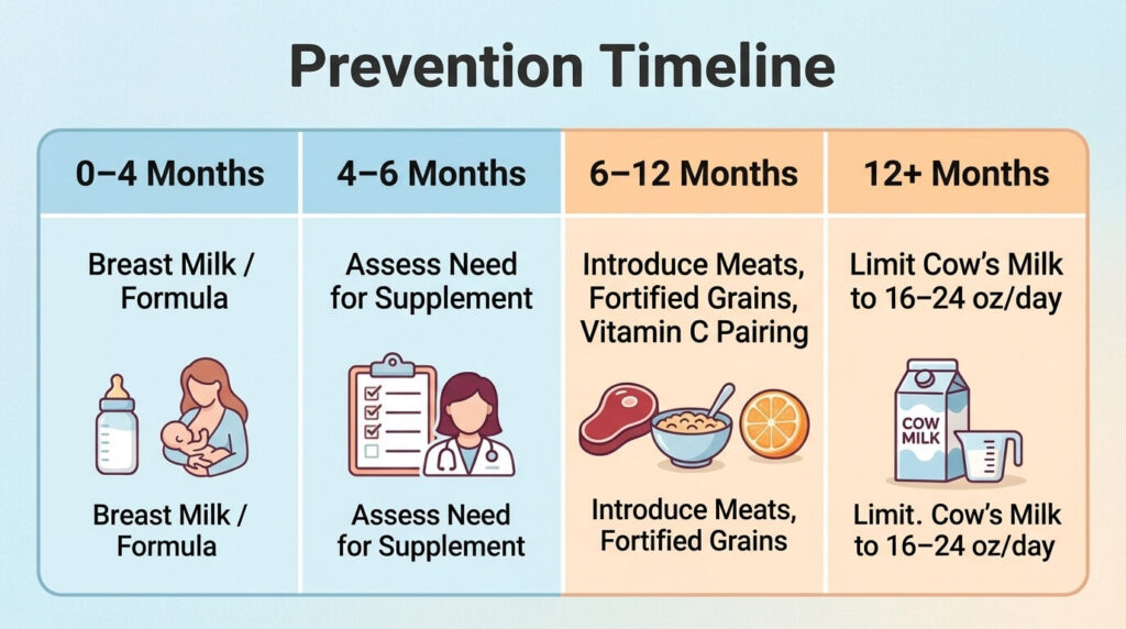 Iron Deficiency Anemia in Babies: Symptoms, Causes & Treatment 5 Prevention-Timeline
